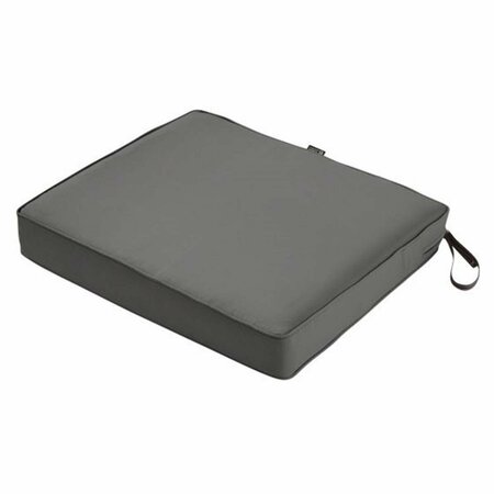 CLASSIC ACCESSORIES Montlake Fadesafe Rectangular Patio Dining Seat Cushion - Charcoal Grey, 21 x 19 x 3 in. CL57549